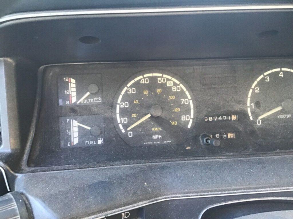 1985 Subaru Brat 4wd 4 speed manual showing 87000 miles