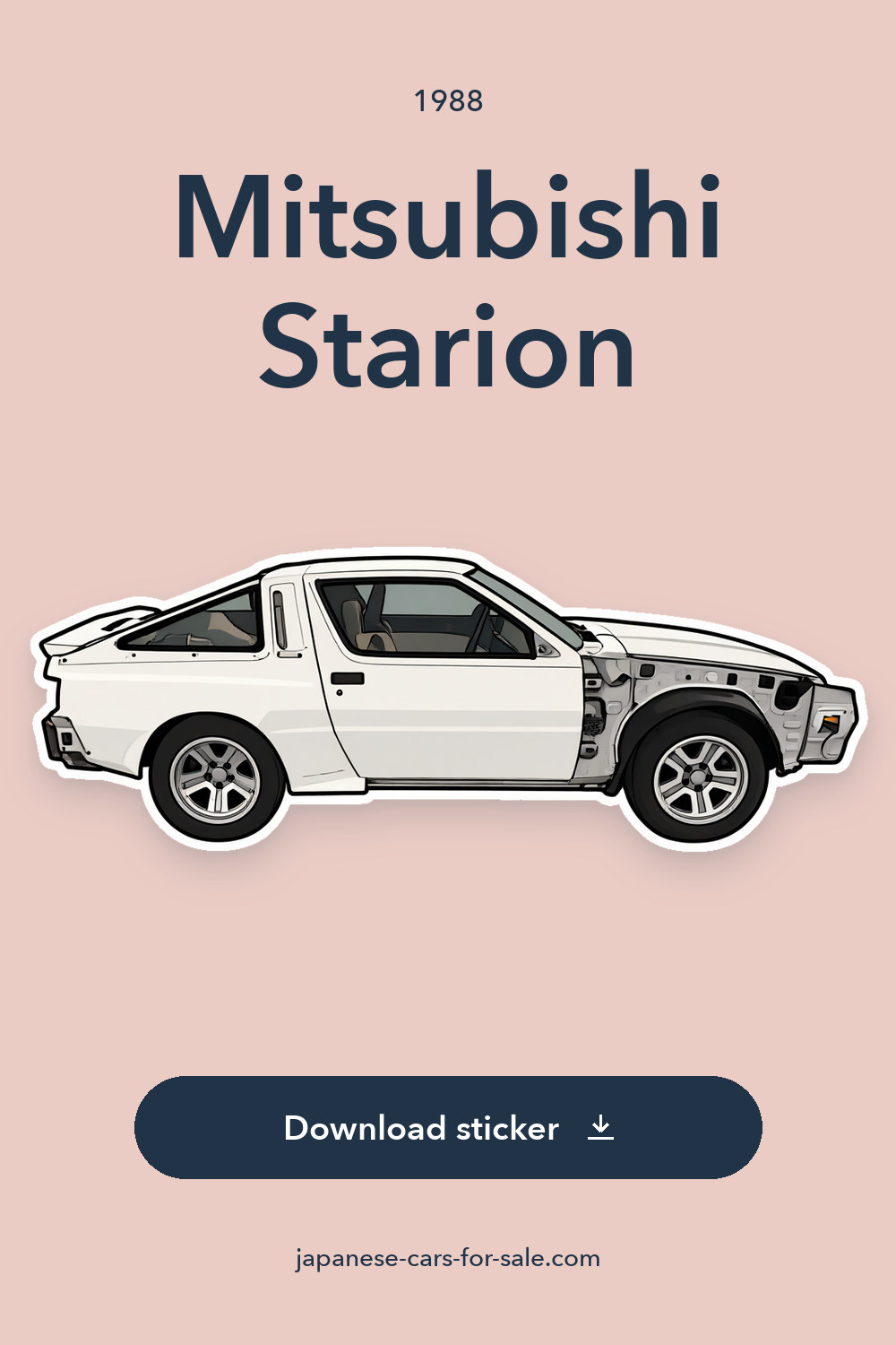 1988 Mitsubishi Starion sticker preview