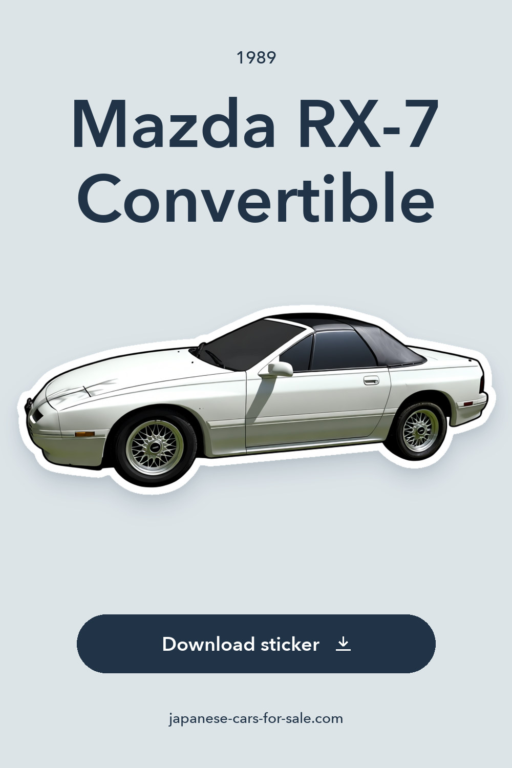 1989 Mazda RX-7 Convertible sticker preview