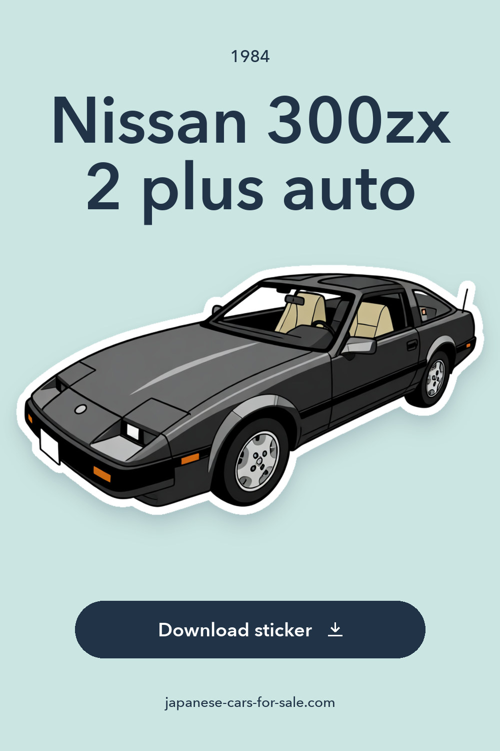 1984 Nissan 300zx 2 plus auto sticker preview